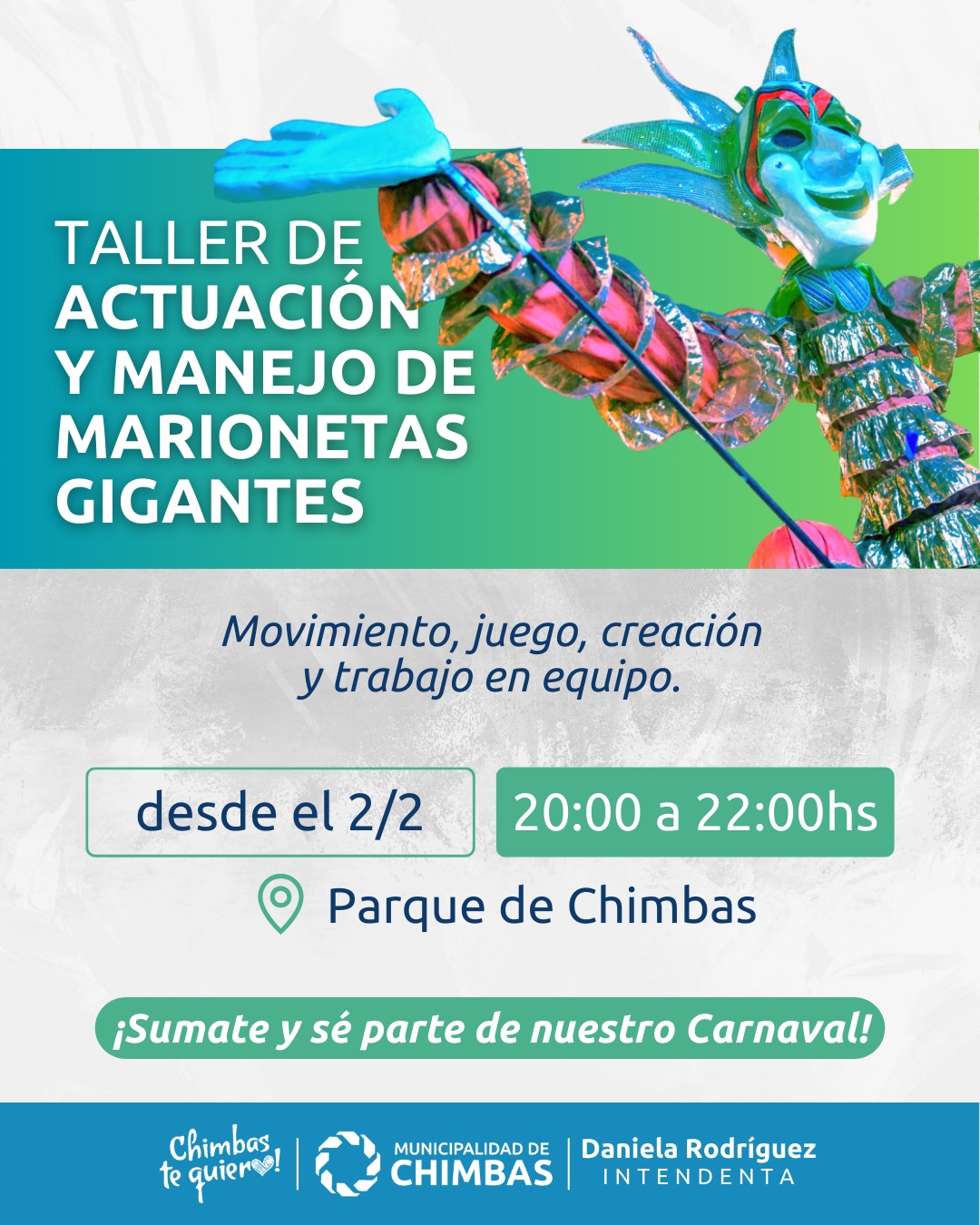 taller de actuaciÓn y manejo de marionetas gigantes